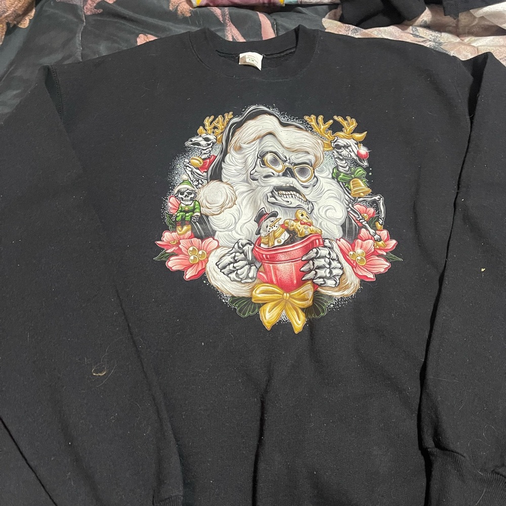 Black Graphic Men's Sweater